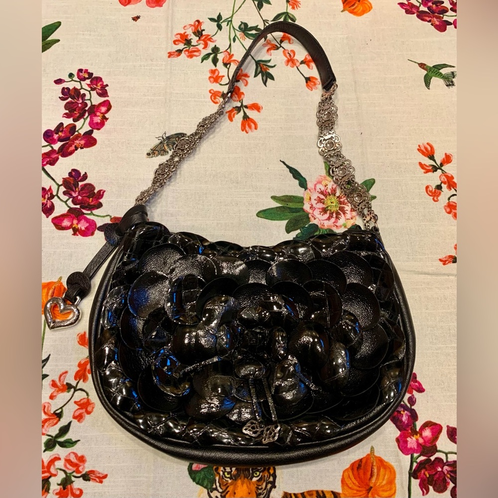Brighton Black Patent Leather Purse Handbag